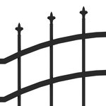 vidaXL Clôture de jardin avec sommet de lance Noir 115 cm
