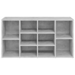 vidaXL Banc à chaussures Gris béton 103x30x54 5 cm Bois d’ingénierie