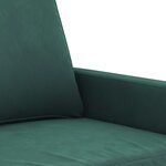 vidaXL Canapé à 3 places Vert foncé 180 cm Velours
