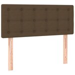 vidaXL Sommier à lattes de lit et matelas et LED Marron foncé 80x200cm