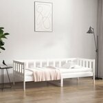 vidaXL Lit de jour sans matelas blanc 80x200 cm bois de pin massif