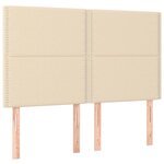 vidaXL Sommier à lattes de lit avec matelas Crème 140x200 cm Tissu