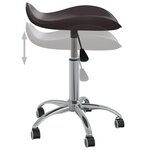 vidaXL Chaise de bureau Marron Similicuir