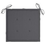 vidaXL Chaises de jardin et coussins lot de 4 Gris Bois acacia massif