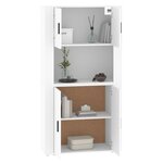 vidaXL Buffet haut Blanc Bois d'ingénierie