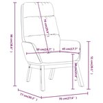 vidaXL Chaise de relaxation avec tabouret Vert foncé Tissu
