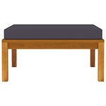 vidaXL Salon de jardin 3 Pièces avec coussin Bois d'acacia solide