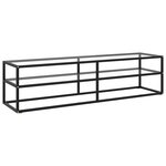 Vidaxl meuble tv noir avec verre trempé 160x40x40 cm