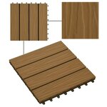 vidaXL Carreau de terrasse en relief 11 Pièces WPC 30x30 cm 1 m²