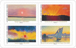 Carnet de 12 timbres - Grand Soleil - Lettre verte