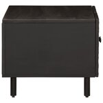 vidaXL Table basse noir 80x50x40 cm bois massif de manguier