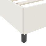 vidaXL Cadre de lit Crème 200x200 cm en tissu côtelé