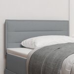 vidaXL Tête de lit LED Design Lignes Gris clair 80 cm Tissu