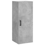 vidaXL Buffet haut Gris béton 34 5x34x180 cm Bois d'ingénierie