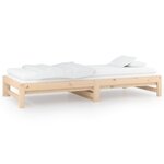 vidaXL Lit coulissant 2x(80x200) cm Bois de pin massif