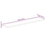 vidaXL Dessus de table 160x40x2 5cm rectangulaire bois massif manguier