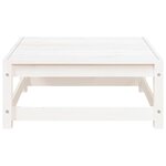 vidaXL Canapé de jardin repose-pieds 2 places blanc bois massif de pin