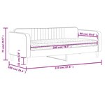 vidaXL Lit de jour avec matelas bleu 90x200 cm velours