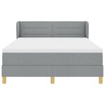 vidaXL Lit Box Spring avec Matelas Gris Clair 140x190 cm Tissu