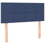 vidaXL Sommier à lattes de lit avec matelas Bleu 100x200 cm Tissu