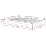 vidaXL Cadre de lit Bois massif 120x200 cm