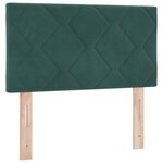 vidaXL Tête de lit LED Vert Foncé Ensemble de 2 Vert Foncé Tissu