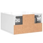 vidaXL Tables de chevet murales 2 Pièces blanc brillant 35x35x20 cm