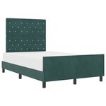 vidaXL Cadre de Lit Vert Foncé 120x190 cm Velours
