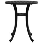 vidaXL Table de jardin noir Ø48x53 cm aluminium coulé