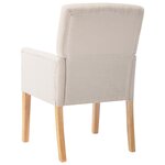 vidaXL Chaises à manger avec accoudoirs lot de 6 beige tissu