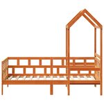 vidaXL Lit de jour avec toit sans matelas 90x190 cm bois massif
