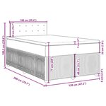 vidaXL Sommier à lattes de lit avec matelas Marron foncé 120x200 cm
