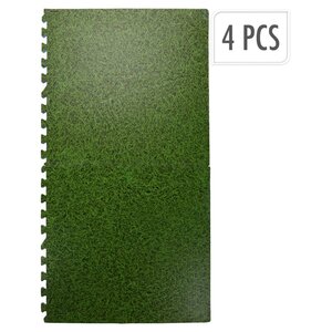 XQ Max Set de tapis de sol impression de l'herbe 4 Pièces vert