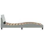 vidaXL Cadre de lit sans matelas gris clair 100x200 cm velours
