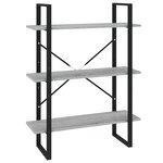 vidaXL Bibliothèque 5 niveaux Sonoma gris 80x30x175 cm