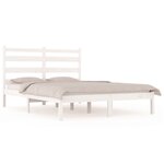 vidaXL Cadre de lit sans matelas blanc bois massif 160x200 cm