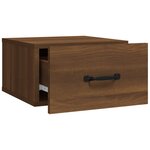 vidaXL Tables de chevet murales 2 Pièces Chêne marron 35x35x20 cm