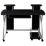 Bureau table poste de travail meuble d'ordinateur informatique étude d'ordinateur 110 x 52 x 88 5 cm bois d’ingénierie noir 02_0023743