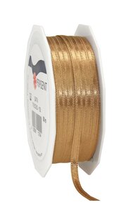 Satin double face 50-m-rouleau 3 mm or