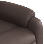 vidaXL Fauteuil inclinable électrique Marron Similicuir