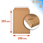 Lot de 5 enveloppes carton b-box 4 marron format 250x353 mm