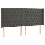 vidaXL Sommier à lattes de lit matelas et LED Gris foncé 180x200 cm