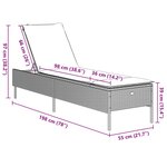 vidaXL Chaises longues avec coussins lot de 2 gris résine tressée