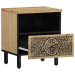 vidaXL Table de chevet 40x33x46 cm Bois de manguier solide