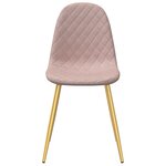 vidaXL Chaises à manger lot de 2 Rose Velours