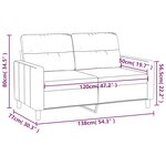 vidaXL Canapé à 2 places Jaune clair 120 cm Tissu