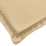 vidaXL Coussin de chaise longue beige mélangé (75+105)x50x3 cm tissu