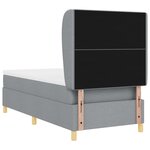 vidaXL Matelas à Sommier avec Matelas Gris clair 80x200 cm Tissu