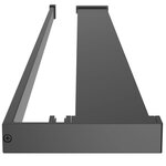 vidaXL Paroi de douche avec étagère Noir 100x195cm Verre ESG&Aluminium