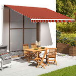 vidaXL Tissu de remplacement pour auvent Orange et marron 4x3 5 m